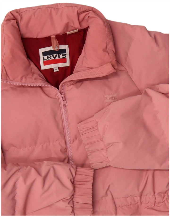 Levi's polstret jakke til kvinder UK 14 Medium Pink Polyester