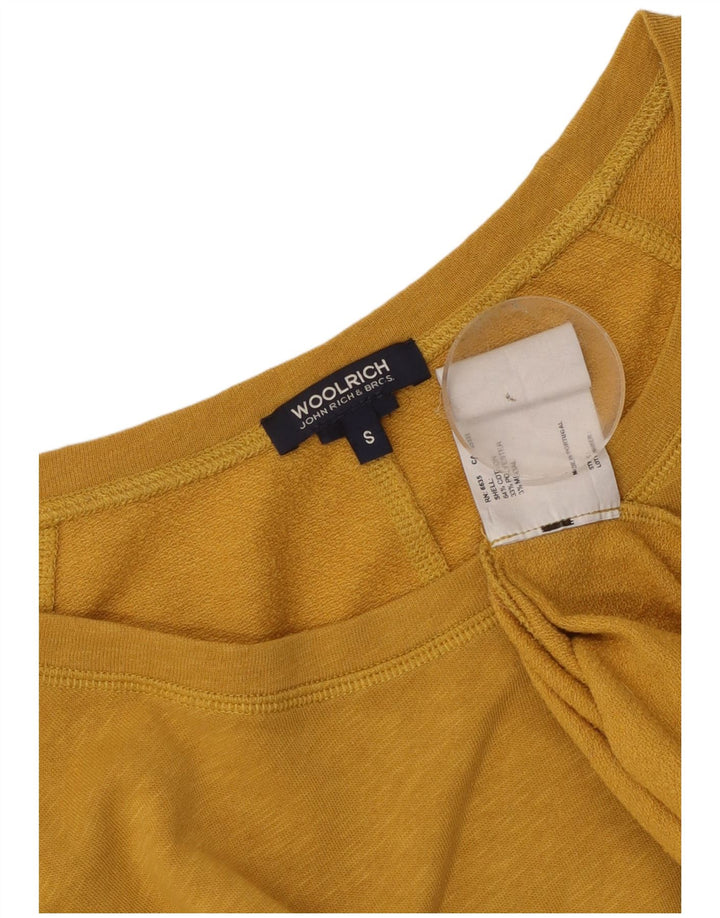 Woolrich Dame Oversized Top Langærmet UK 10 Lille Gul Bomuld