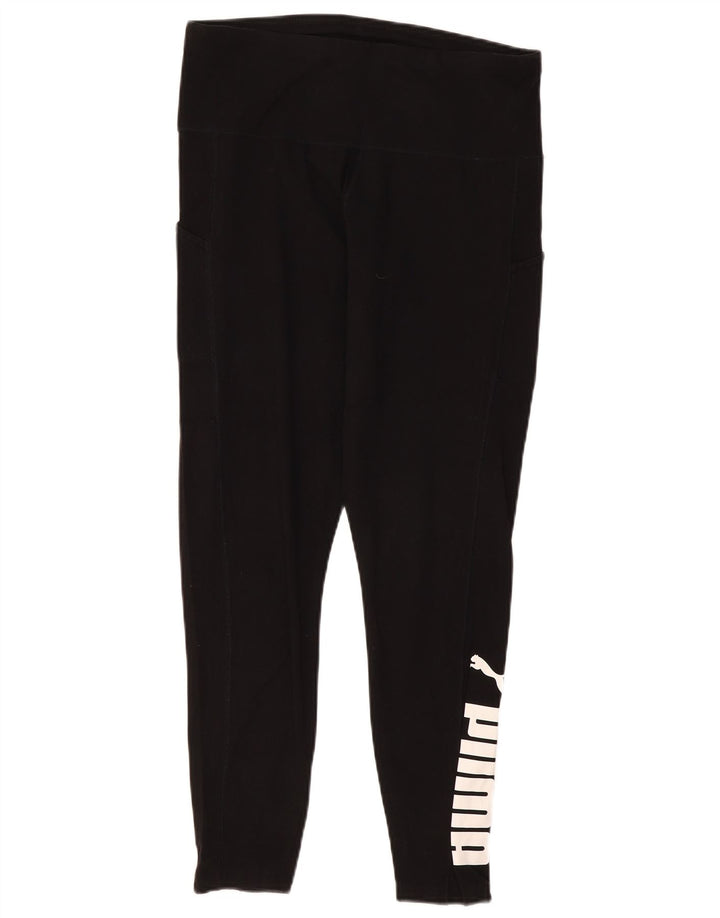 PUMA Grafiske Leggings til kvinder UK 14 Stor sort bomuld