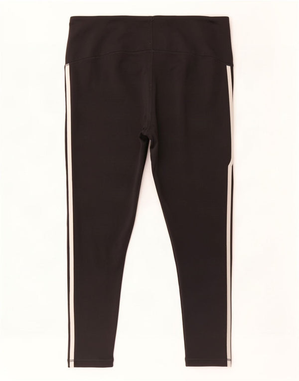 Adidas Womens Climalite Leggings UK 20/22 XL Sort Polyester