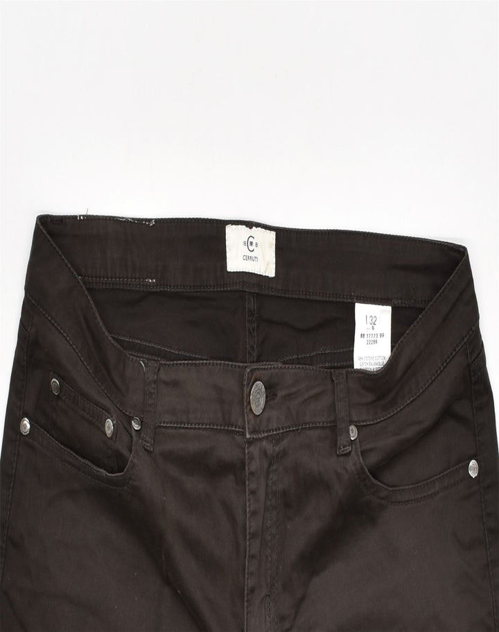 CERRUTI 1881 Womens Straight Casual Trousers W32 L30 Brown Cotton | Vintage | Thrift | Second-Hand | Used Clothing | Messina Hembry 
