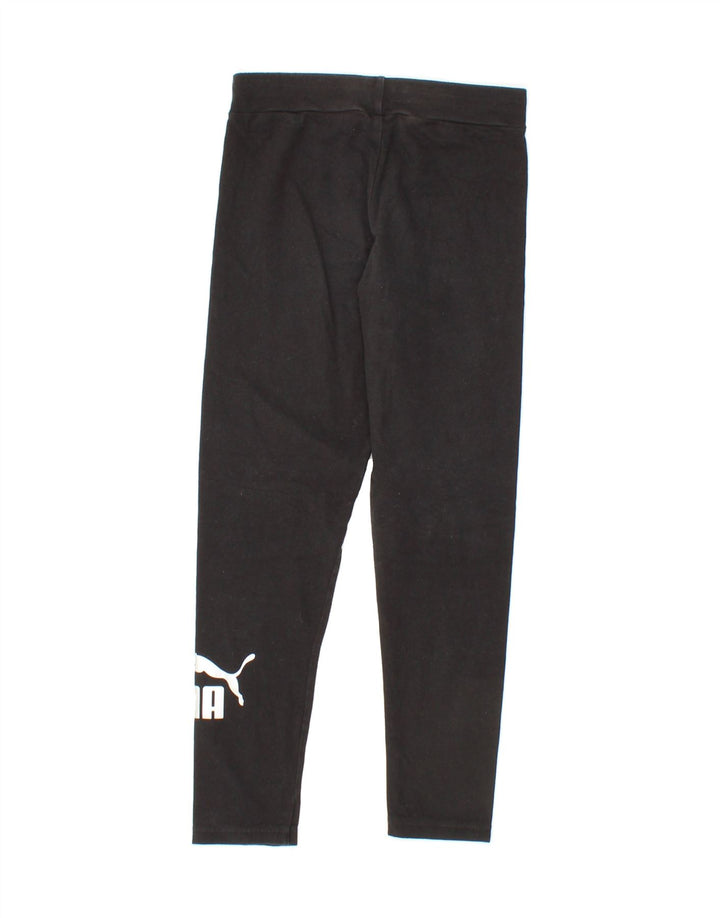 PUMA Girls Graphic Leggings 9-10 Years  Black Vintage Puma and Second-Hand Puma from Messina Hembry 