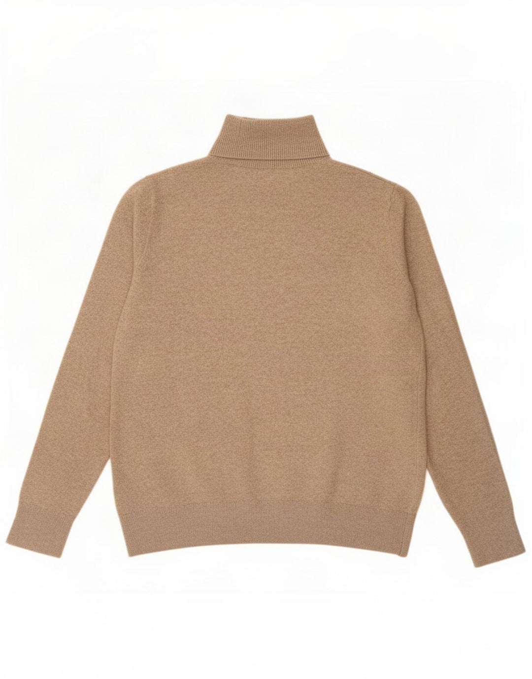 Marks & Spencer Dame Roll Neck Jumper Sweater UK 10 Small Beige Polyester