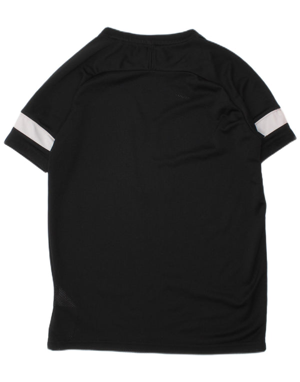NIKE Boys Dri Fit T-Shirt Top 10-11 år Medium Sort Colourblock