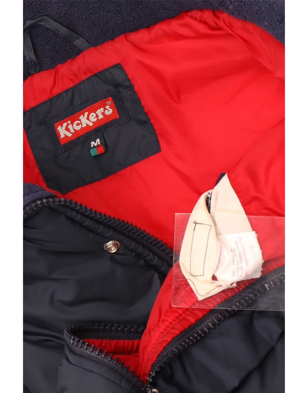 Kickers Polstret Herrejakke UK 38 Medium Navy Blue Colourblock Nylon