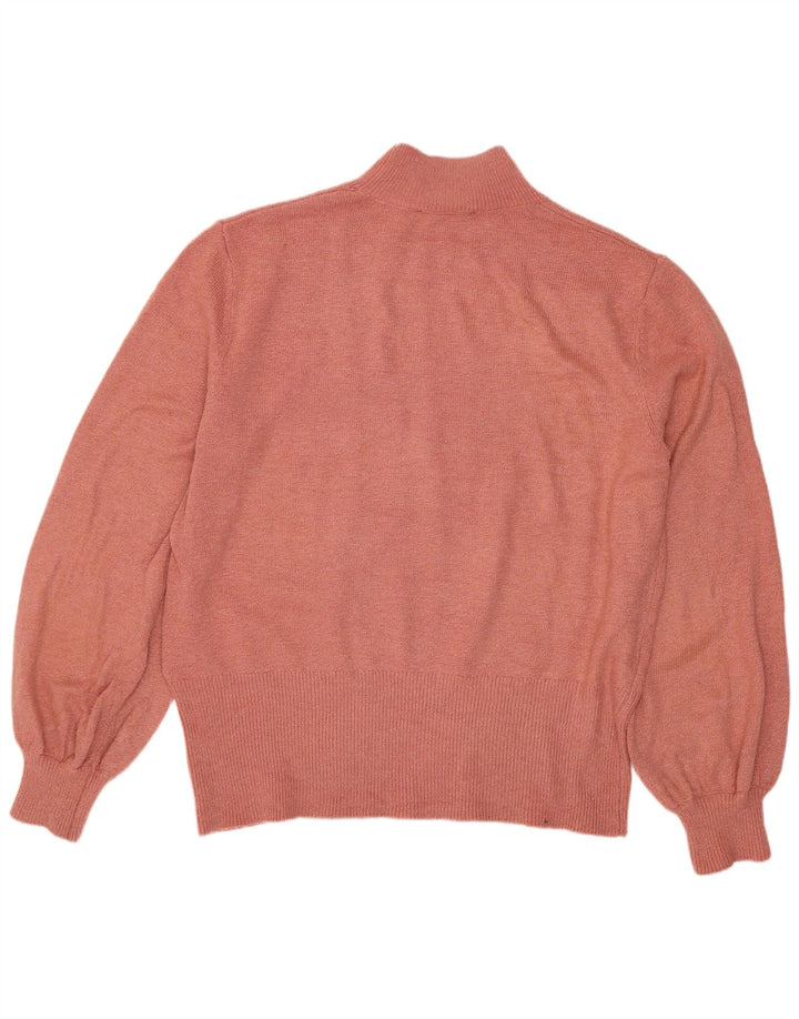 Oasis Dame Turtle Neck Jumper Sweater UK 18 XL Pink Polyester