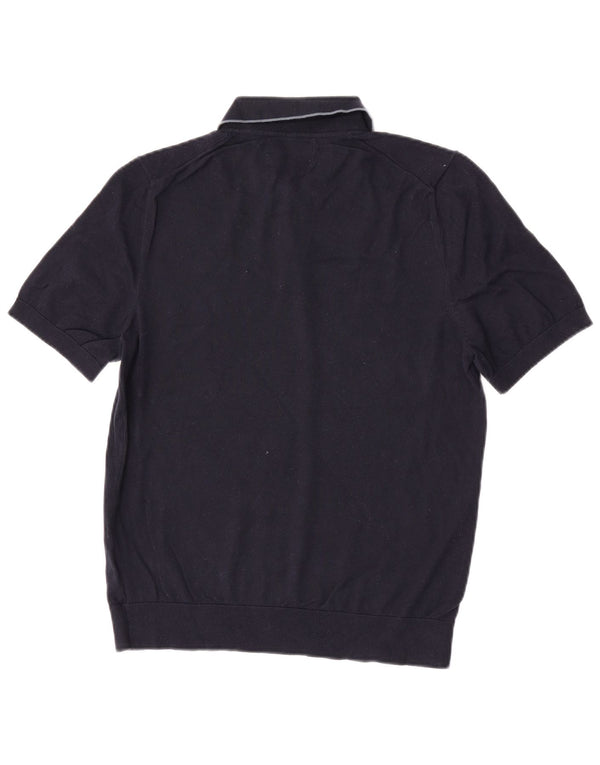 Marks & Spencer Mens Polo Shirt Medium Navy Blue Cotton