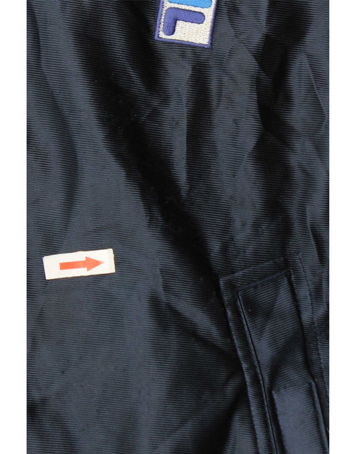 Fila Womens Crop Træningsdragt med hætte Topjakke UK 14 Medium Navy Blue