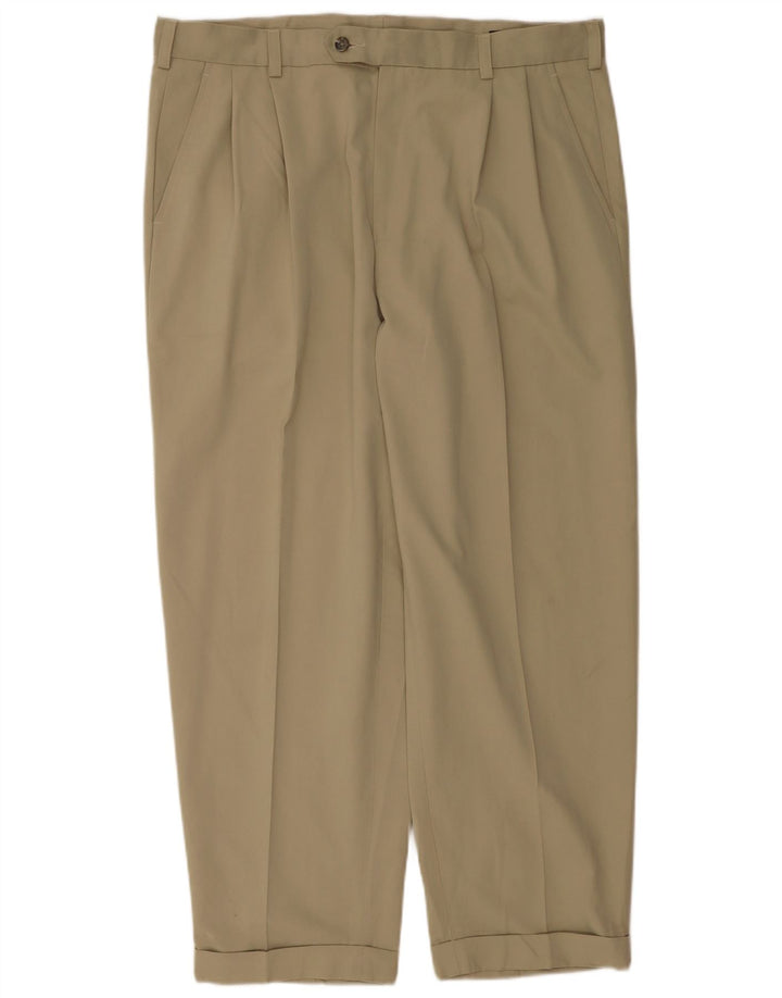 Izod Herre Pegged Suit Bukser W38 L30 Beige Polyester