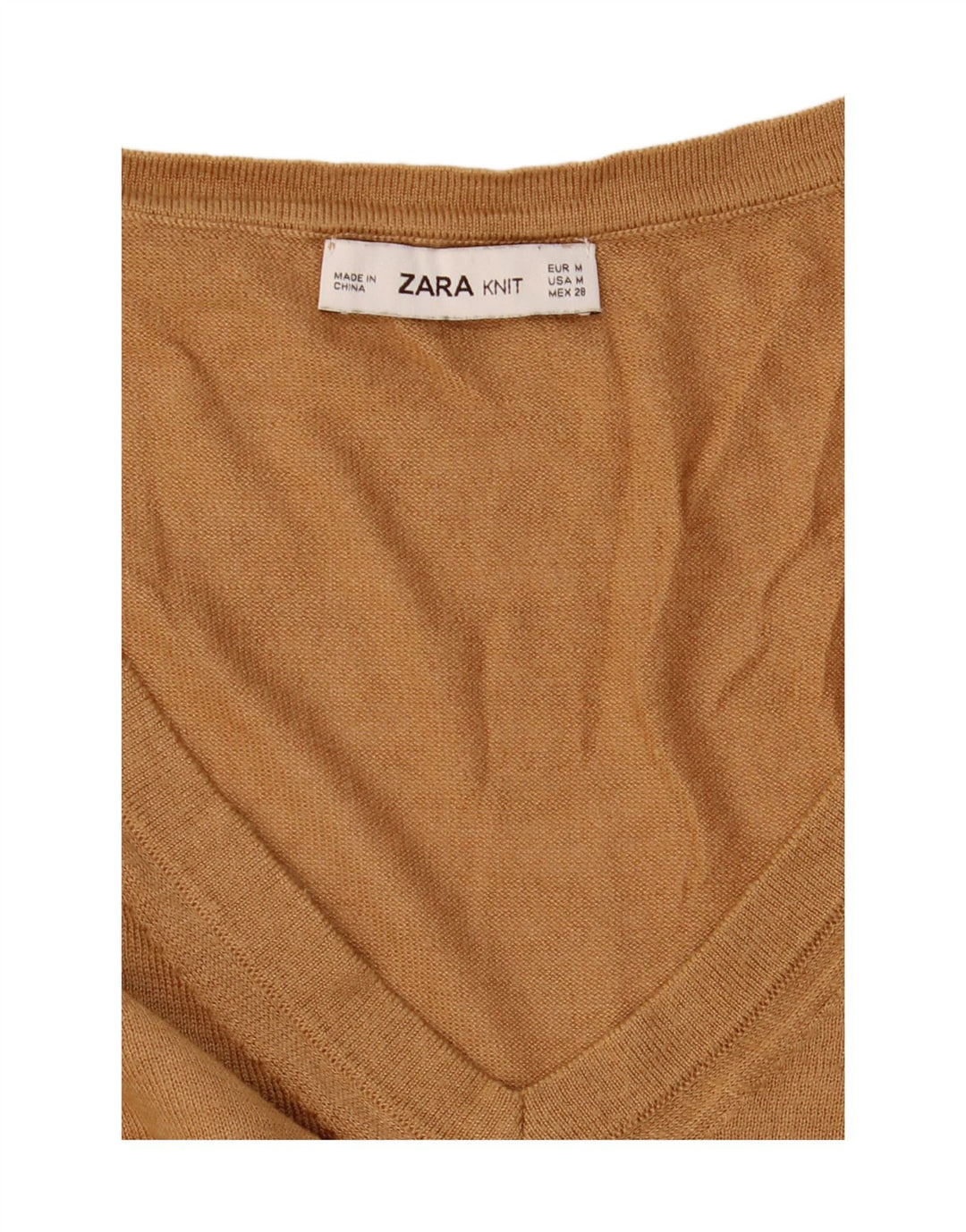 Zara Dame Oversized V-hals sweater UK 14 Medium Brun