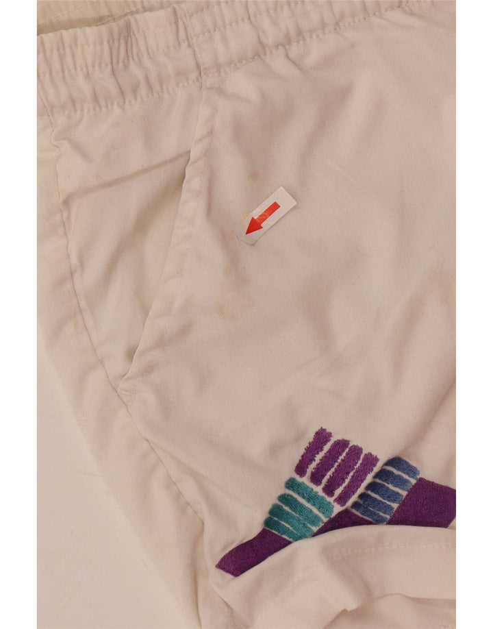 Sergio Tacchini Herre grafiske sportsshorts IT 46 Small White Polyester