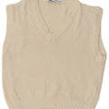 Zara Dame Crop Vest Tank Top UK 12 Medium White Bomuld