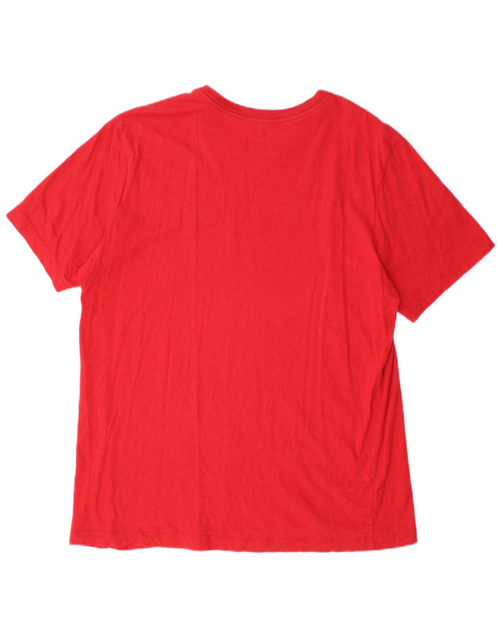 Nike grafisk T-shirt top til mænd, stor rød bomuld