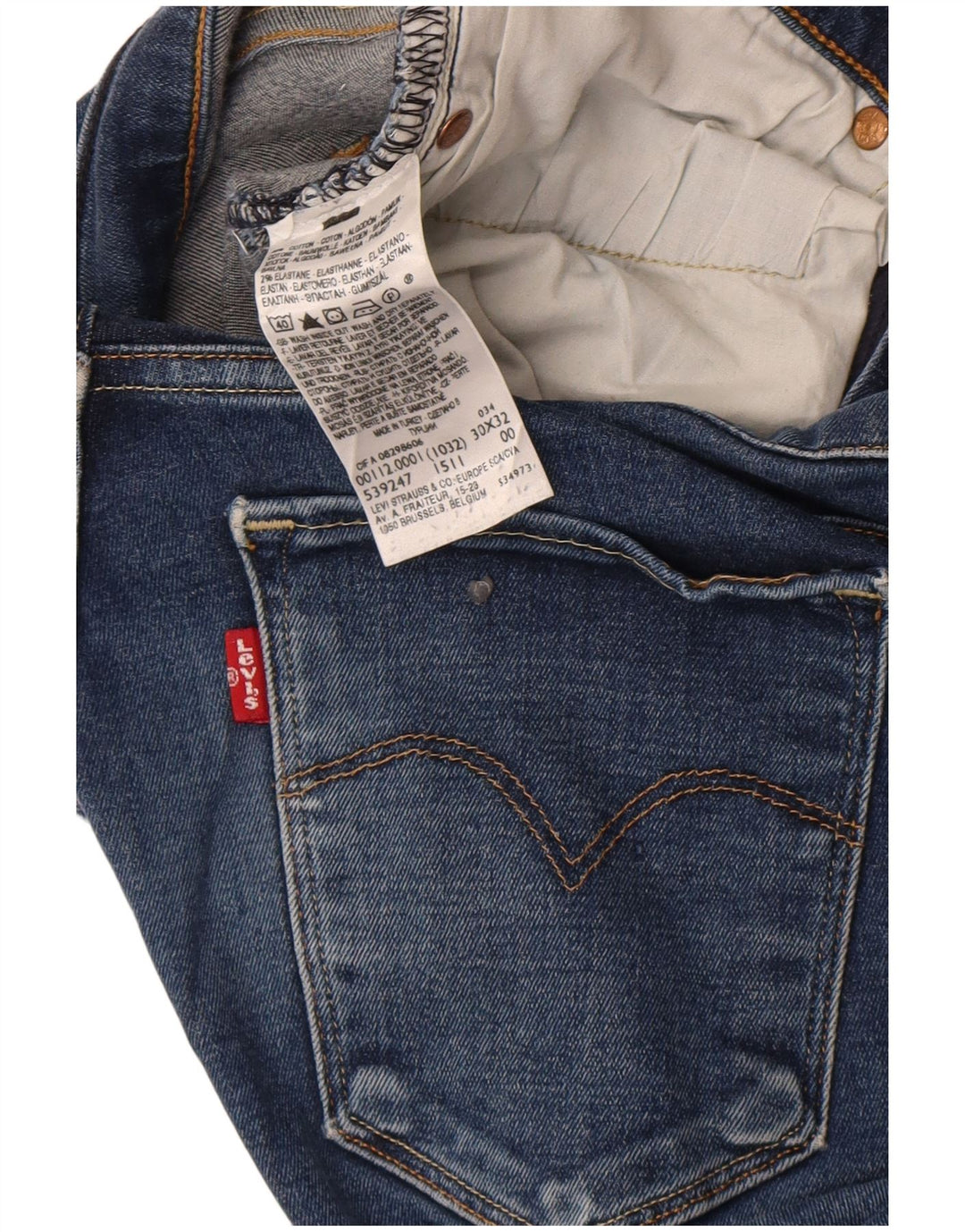 Levi's skinny jeans til kvinder W30 L32 blå bomuld