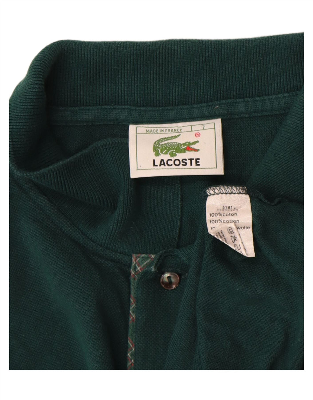 Lacoste Herre Polo Shirt Str. 7 2XL Grøn Bomuld