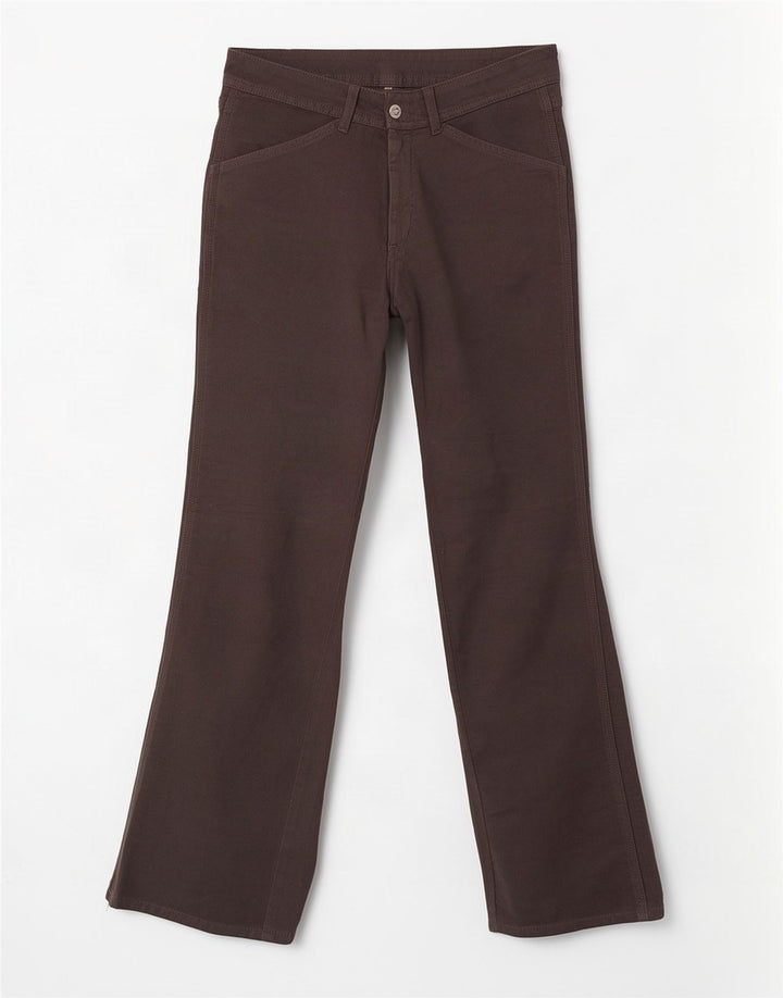 Diesel Dame Bootcut Velvet Cargo Bukser W27 L32 Grå Bomuld