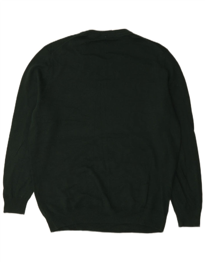 Lyle & Scott Herre sweater med rund hals XL grøn bomuld