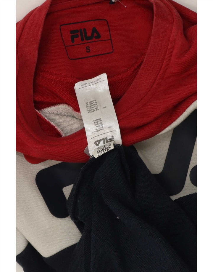 Fila Herre grafisk sweatshirt Jumper Lille flerfarvet Colourblock Bomuld