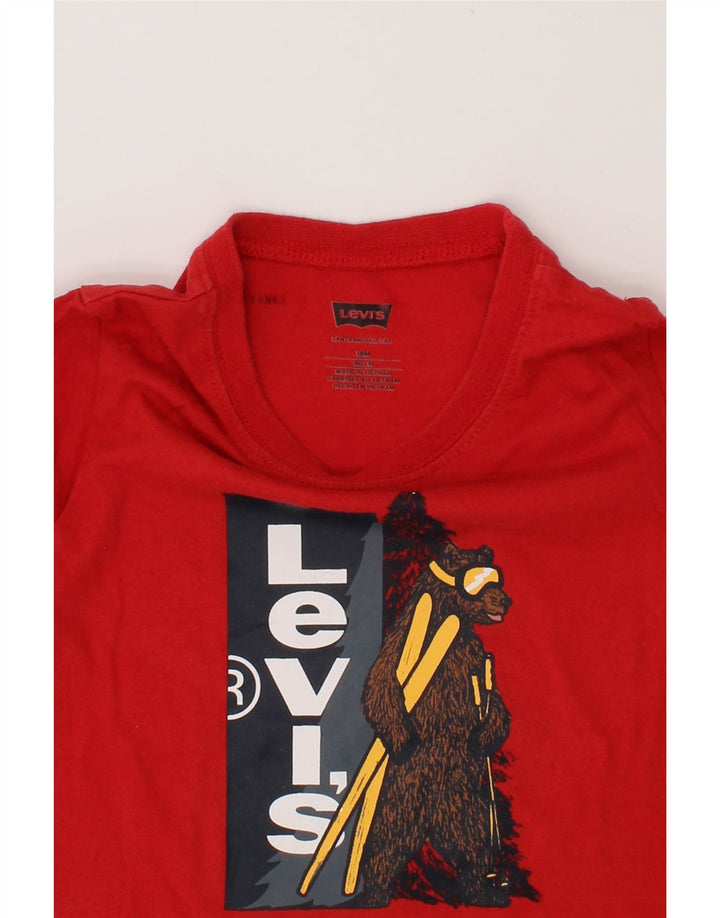 LEVI'S Baby Boys Graphic Top Long Sleeve 12-18 Months Red Vintage Levi's and Second-Hand Levi's from Messina Hembry 