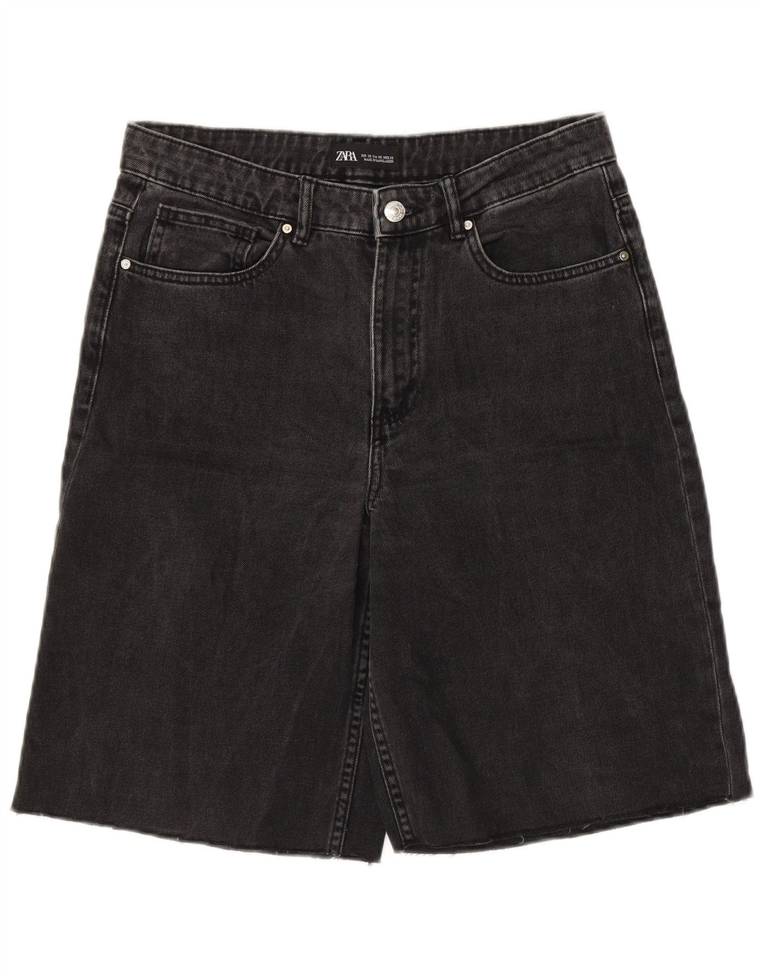 Zara Dame Denim Shorts EU 38 Small W28 Grå