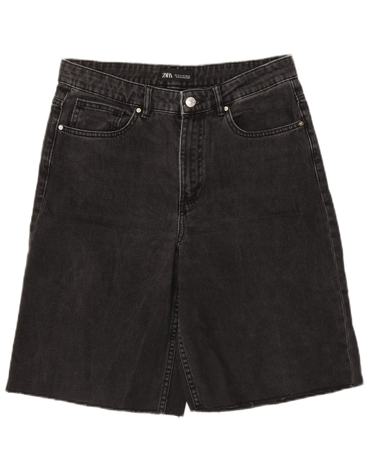 Zara Dame Denim Shorts EU 38 Small W28 Grå