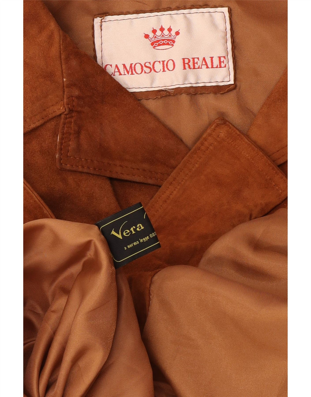 Vintage Herre UK 38 Medium Beige Læder