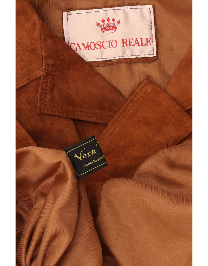 Vintage Herre UK 38 Medium Beige Læder