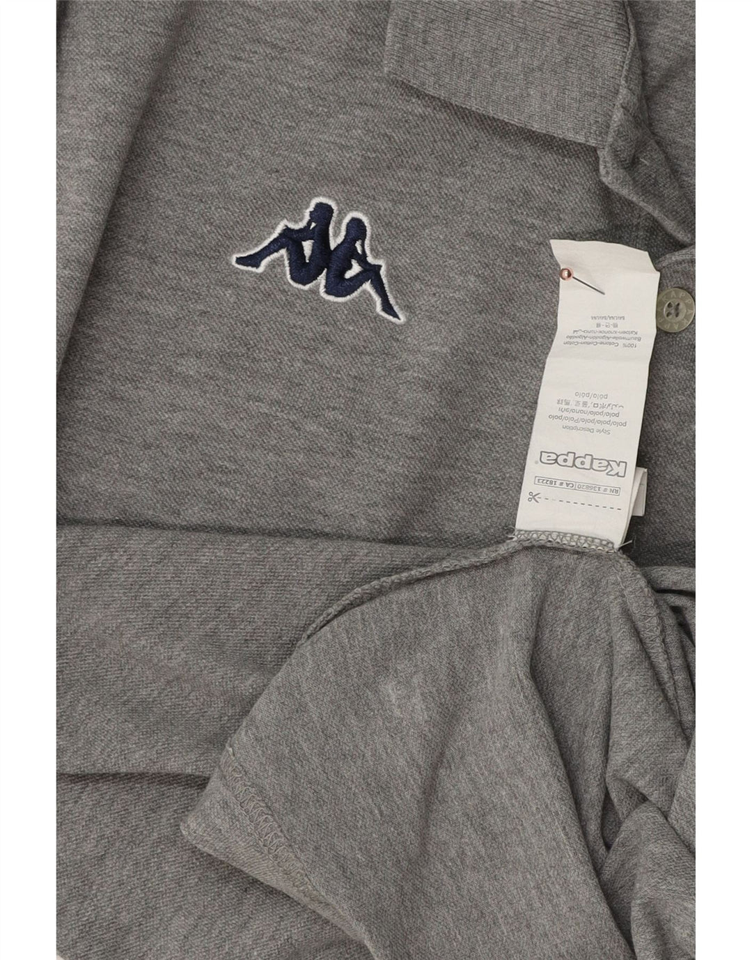 KAPPA Poloshirt til mænd mellemgrå bomuld