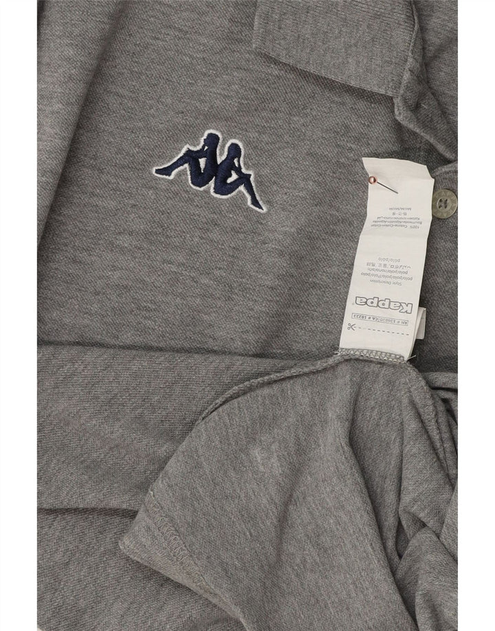 KAPPA Poloshirt til mænd mellemgrå bomuld