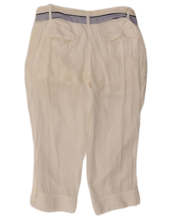 Dolce & Gabbana Dame Pegged Capri Bukser IT 42 Medium W30 L21 Hvid