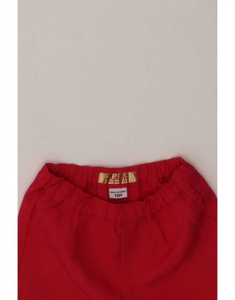 GUESS Baby Girls Chino Shorts 12-18 Months W16  Pink Polyester Vintage Guess and Second-Hand Guess from Messina Hembry 