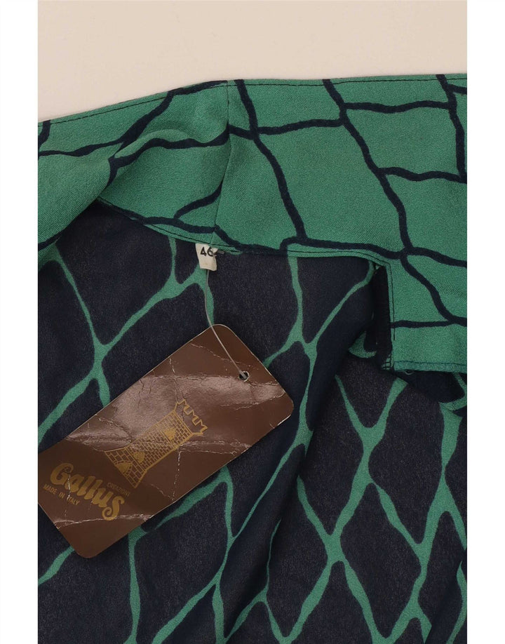 Vintage Womens 2-delt sæt IT 46 Large Green Argyle/Diamond
