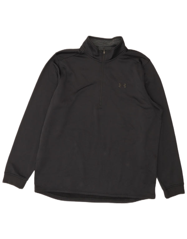 Under Armour Herre lynlåshals Regular Fit Top Langærmet XL Sort Sports