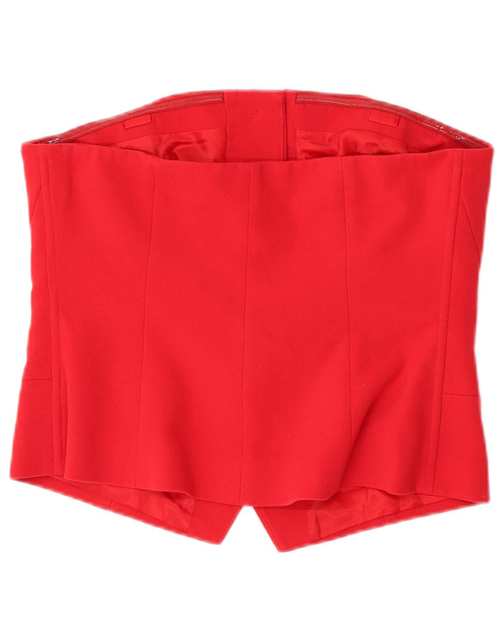 Marks & Spencer Dame Corset Top UK 14 Medium Rød Polyester