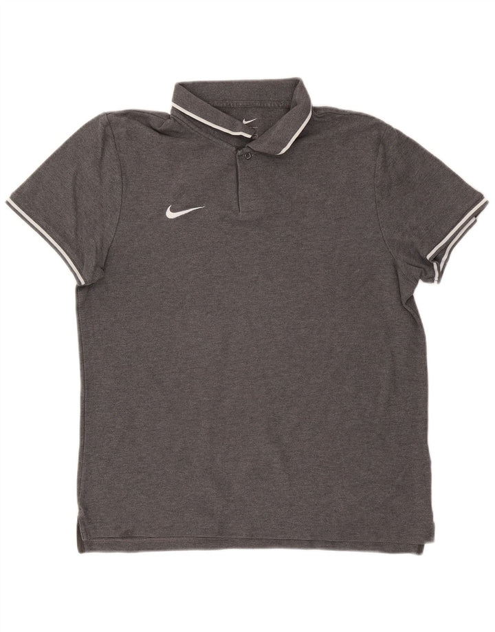Nike Polo Shirt til mænd, stor grå bomuld