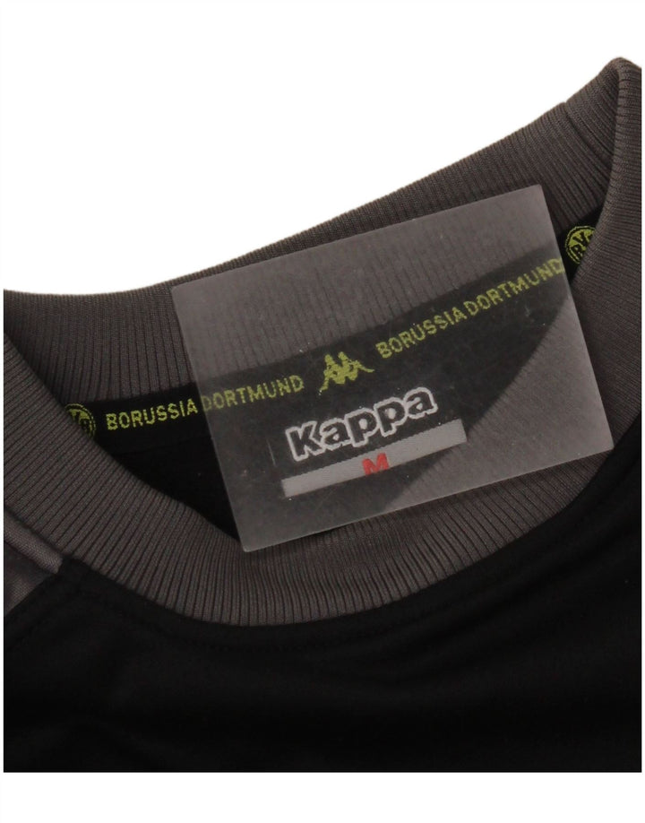 Kappa Herre BVB Dortmund Graphic Sweatshirt Jumper Medium Sort Colourblock