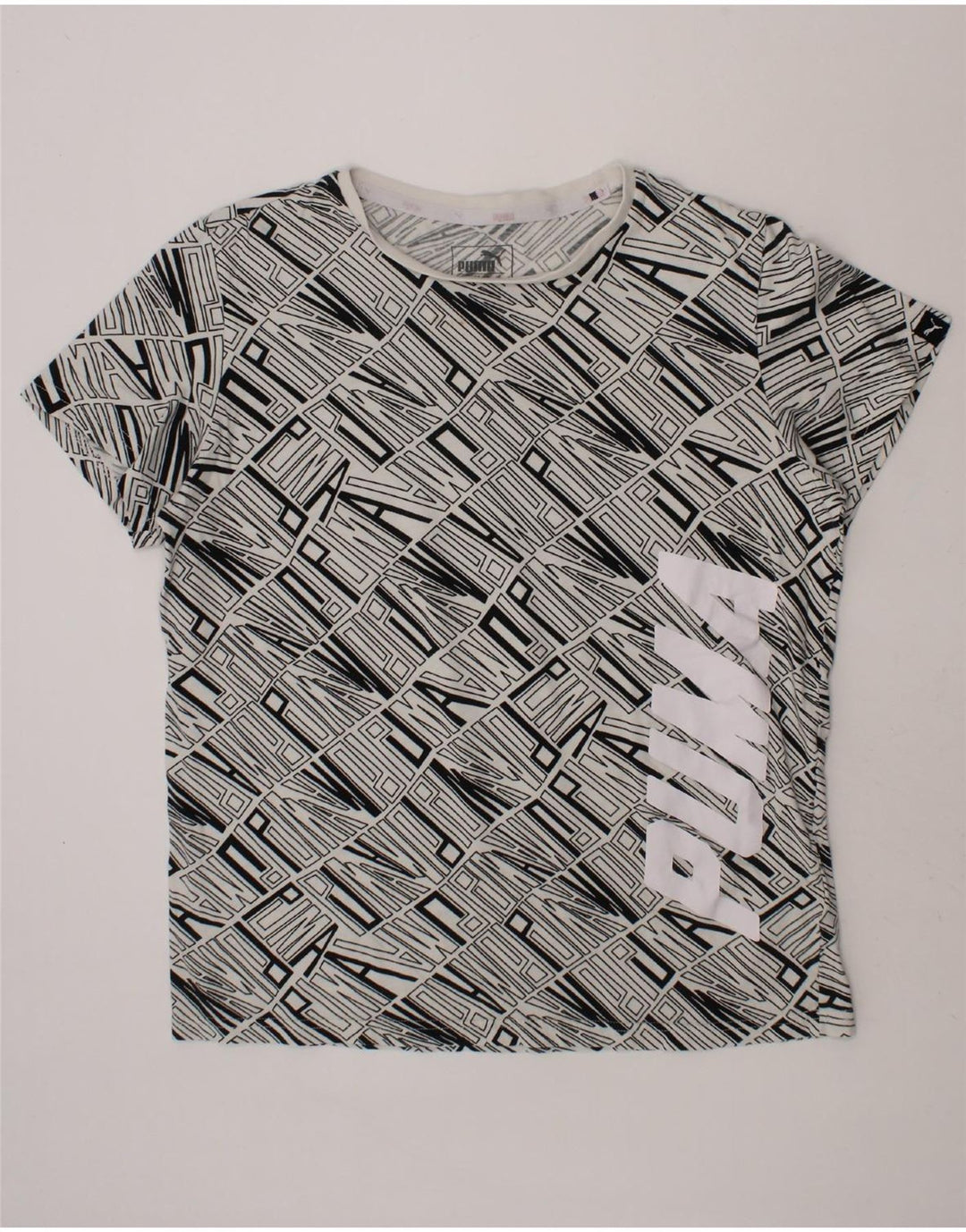 PUMA Boys Graphic T-Shirt Top 13-14 Years Grey Cotton Vintage Puma and Second-Hand Puma from Messina Hembry 