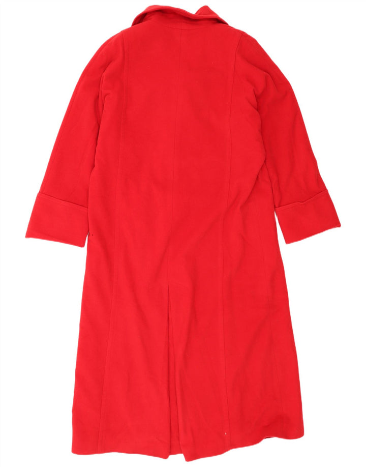 Michel Ambers Dame Oversized Dobbeltradet Frakke UK 16 Large Red Wool