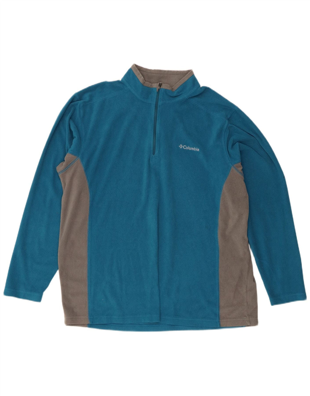 Columbia Herre lynlås hals Fleece Jumper XL Blå Colourblock Polyester