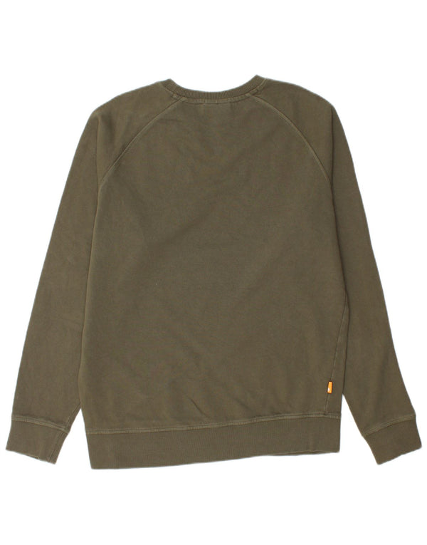 Timberland Herre Regular Fit Sweatshirt Jumper Small Khaki Bomuld