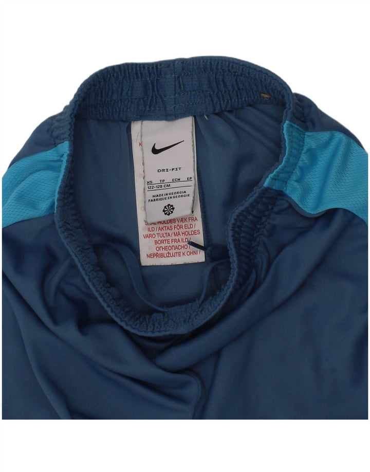 Nike Boys Sports Shorts 7-8 år XS Blue Colourblock Polyester