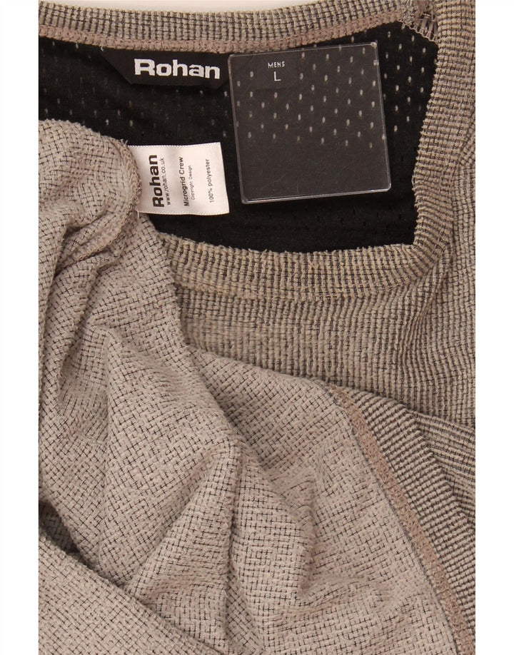 ROHAN Herre Top Langærmet Stor Grå Polyester