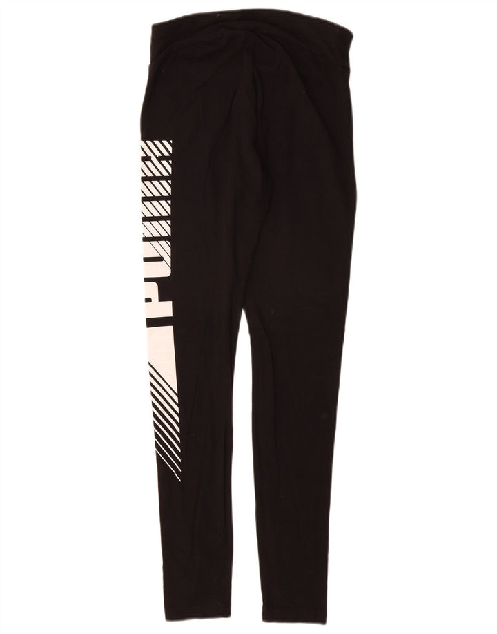 Puma Grafiske Leggings til kvinder UK 4 XS sort bomuld