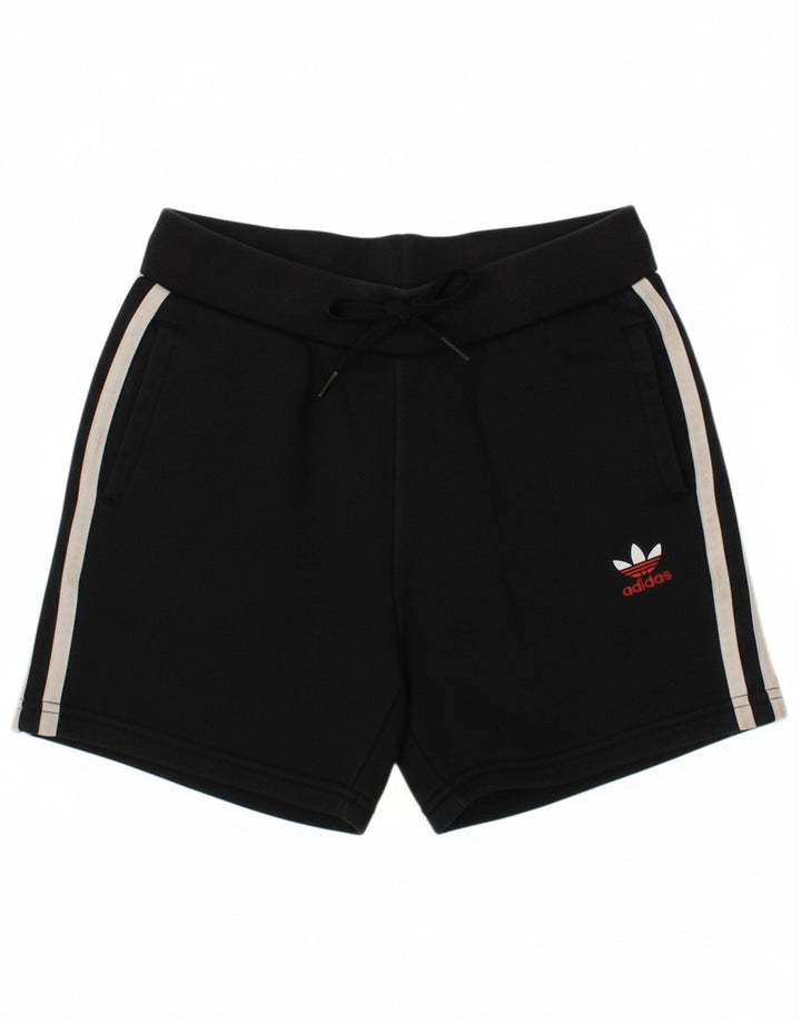 ADIDAS Boys Sport Shorts 7-8 Years  Black Cotton