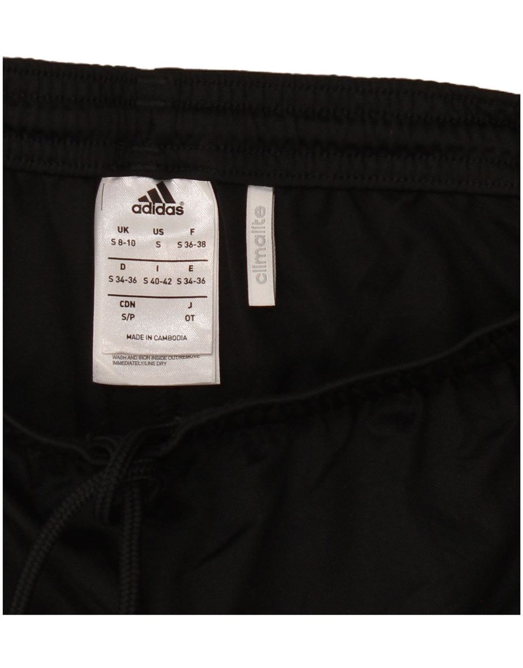 Adidas Dame Climalite Sports Shorts UK 8/10 Small Black Polyester