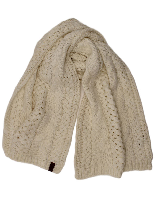 Superdry strikket rektangel tørklæde til kvinder One Size Off White Akryl