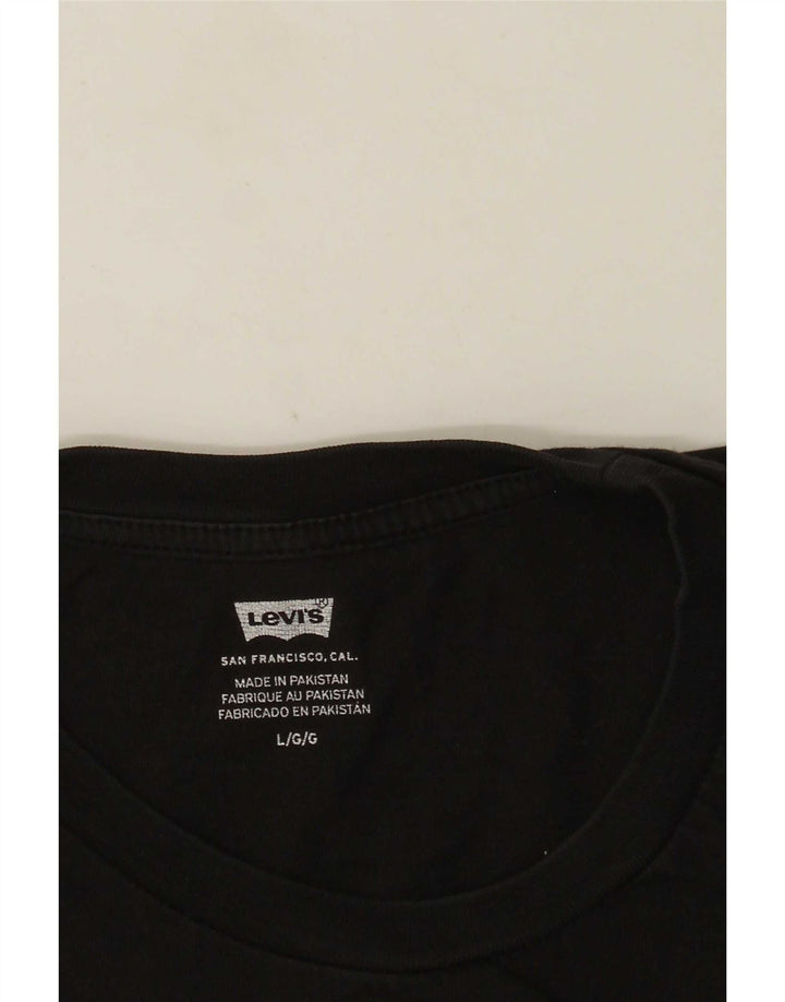 Levi's Herre Grafisk T-Shirt Top Stor Sort
