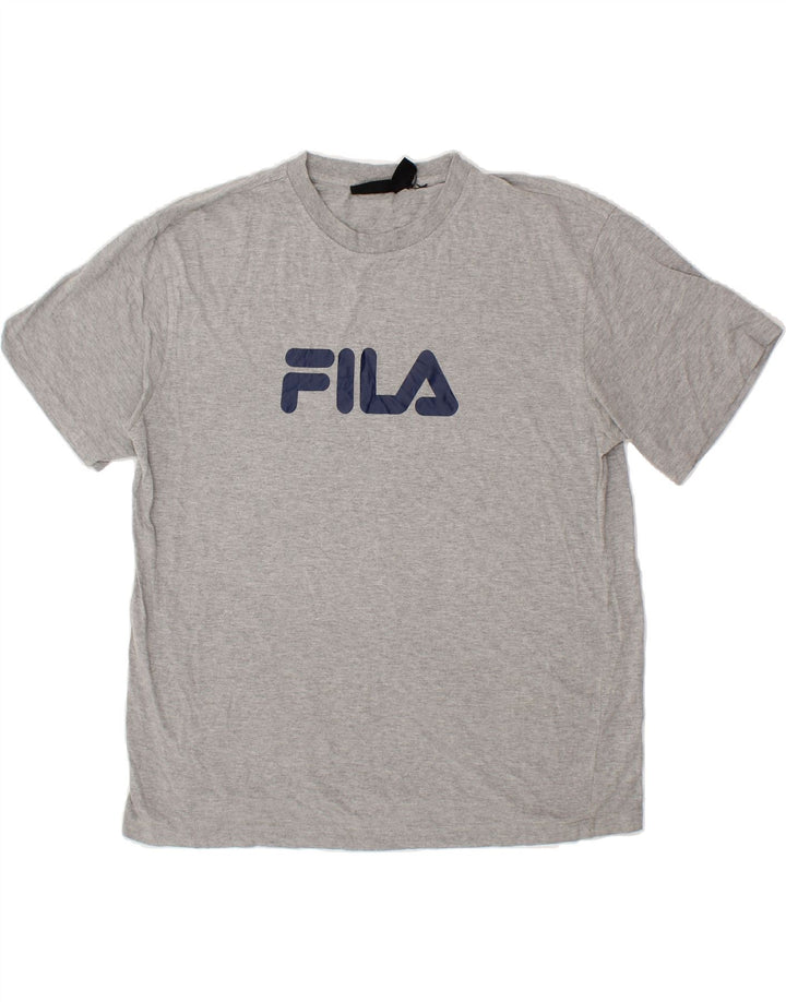 FILA Mens Graphic T-Shirt Top Large Grey Vintage Fila and Second-Hand Fila from Messina Hembry 