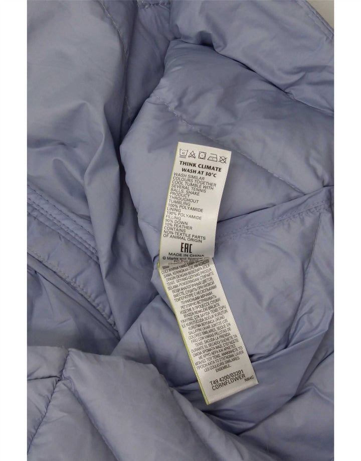 Marks & Spencer Polstret jakke til kvinder UK 12 Medium Blue Polyamide