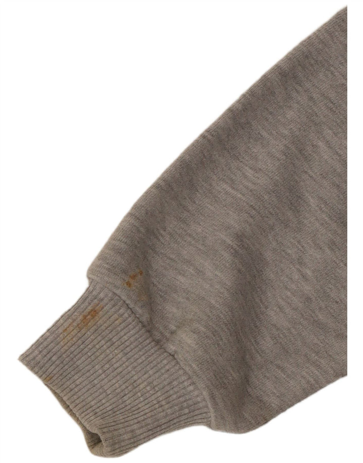 Superdry Graphic Sweatshirt Jumper UK 10 Small Grey Flecked